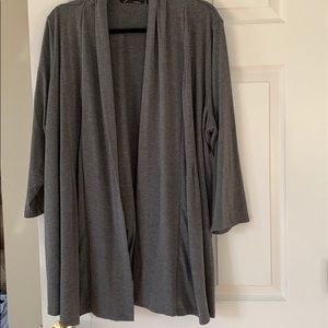 Gray soft knit cardigan